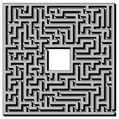 Labyrinth Isolated on White Background