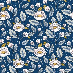 Elegant pattern with pink flowers