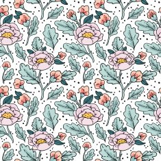 Elegant pattern with pink flowers N2
