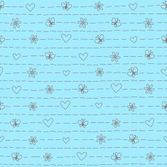 Vector seamless pattern with hand drown elements