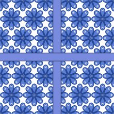Seamless pattern of simple shapes vector
