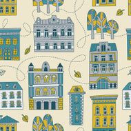 Road to Autumn - seamless pattern