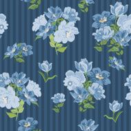 Seamless texture with blue flowers