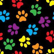 Paw Prints Pattern Colorful N2