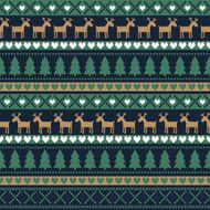 Seamless Christmas pattern card - Scandinavian sweater style N2