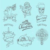 christmas tattoo set N2