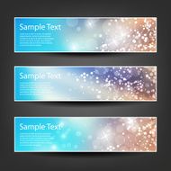 Set of Colorful Sparkling Bright Horizontal Headers and Banners N13