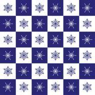 pattern snowflakes blue chess