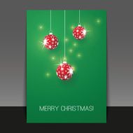 Christmas Card Flyer or Cover Design Template N2