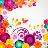 Gift card Floral design background