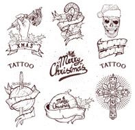 christmas tattoo set N4