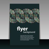 Flyer or Cover Design with Circular Dots Pattern