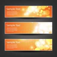 Set of Colorful Sparkling Bright Horizontal Headers and Banners N14