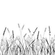 Seamless pattern grass strip Vector Illustration