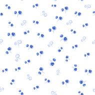 Seamless pattern of blueberries