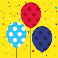 Birthday design vector with balloon