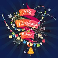 Christmas card with ribbon