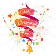 Christmas card with ribbon N2