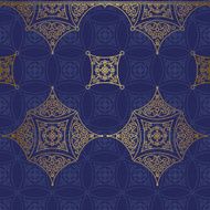 Vector ornate seamless border in Eastern style N3