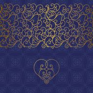 Vector ornate seamless border in Eastern style N4