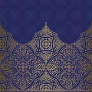Vector ornate seamless border in Eastern style N5