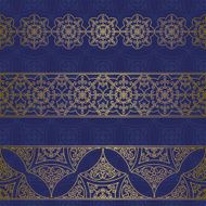 Vector ornate seamless borders in Eastern style