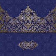 Vector ornate seamless border in Eastern style N7