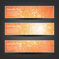 Set of Colorful Sparkling Bright Horizontal Headers and Banners N15