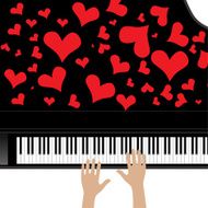 Heart love music piano