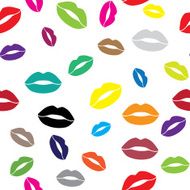 Seamless pattern print of lips N2
