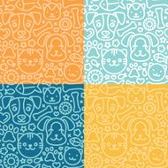 vector set of seamless patterns N4