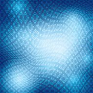 abstract background with distorted ornament - blue vector