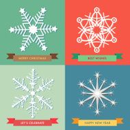 Snowflake Christmas decoration vector elements