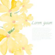 watercolor floral ornament greeting card