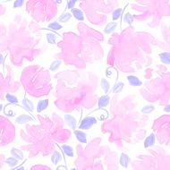 colorful watercolor flowers seamless pattern