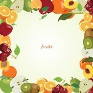 frame with fruits