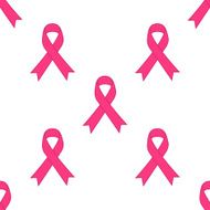 Breast cancer awareness pink single ribbon isolated on white background N3