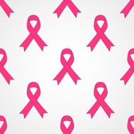 Breast cancer awareness pink single ribbon isolated on white background N4