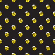 Simple bright beer mug seamless pattern