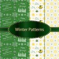Seamless Pattern Set for winter holidays