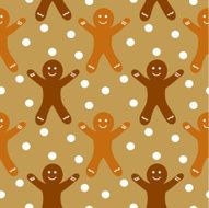 Gingerbread seamless pattern