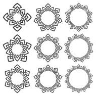 Nine decorative elements with stripes braiding N2