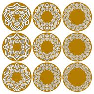 Nine decorative elements with stripes braiding N4