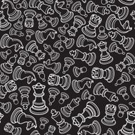 Pattern with chess figures