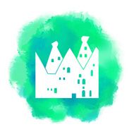 Watercolor design with Cappadocia icon