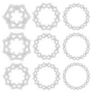Nine decorative elements with stripes braiding N13