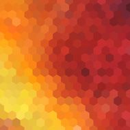 Orange hexagonal abstract background