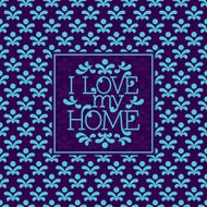 I love my Home lettering in frame on seamless background N6