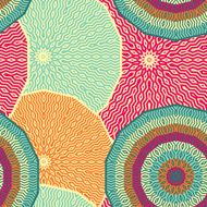 Vector seamless pattern - abstract background in red and blue