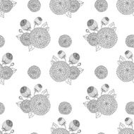 Seamless texture with asters N7